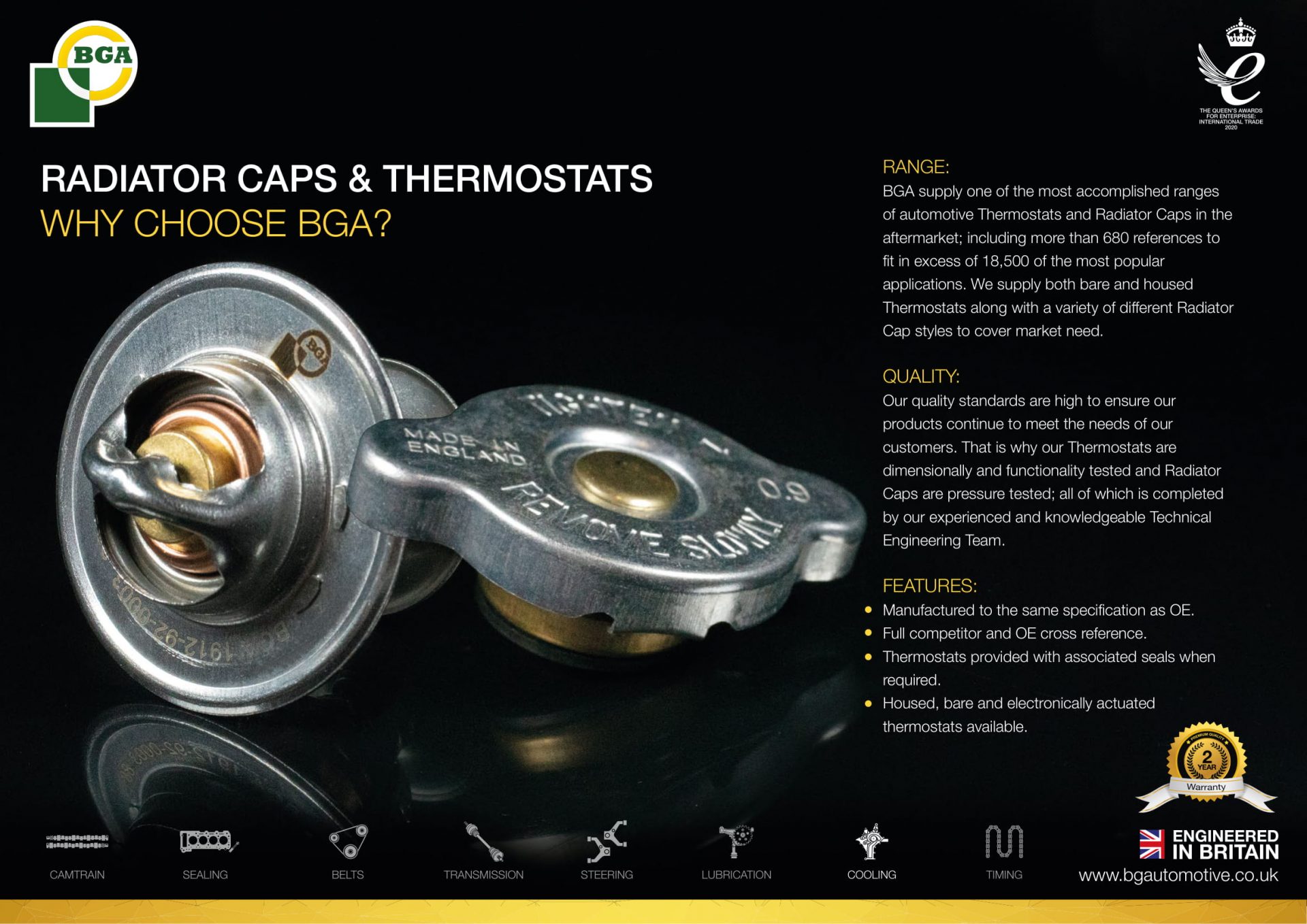 Saint George Radiator Caps Open a Trade Account | BGA | BG Automotive