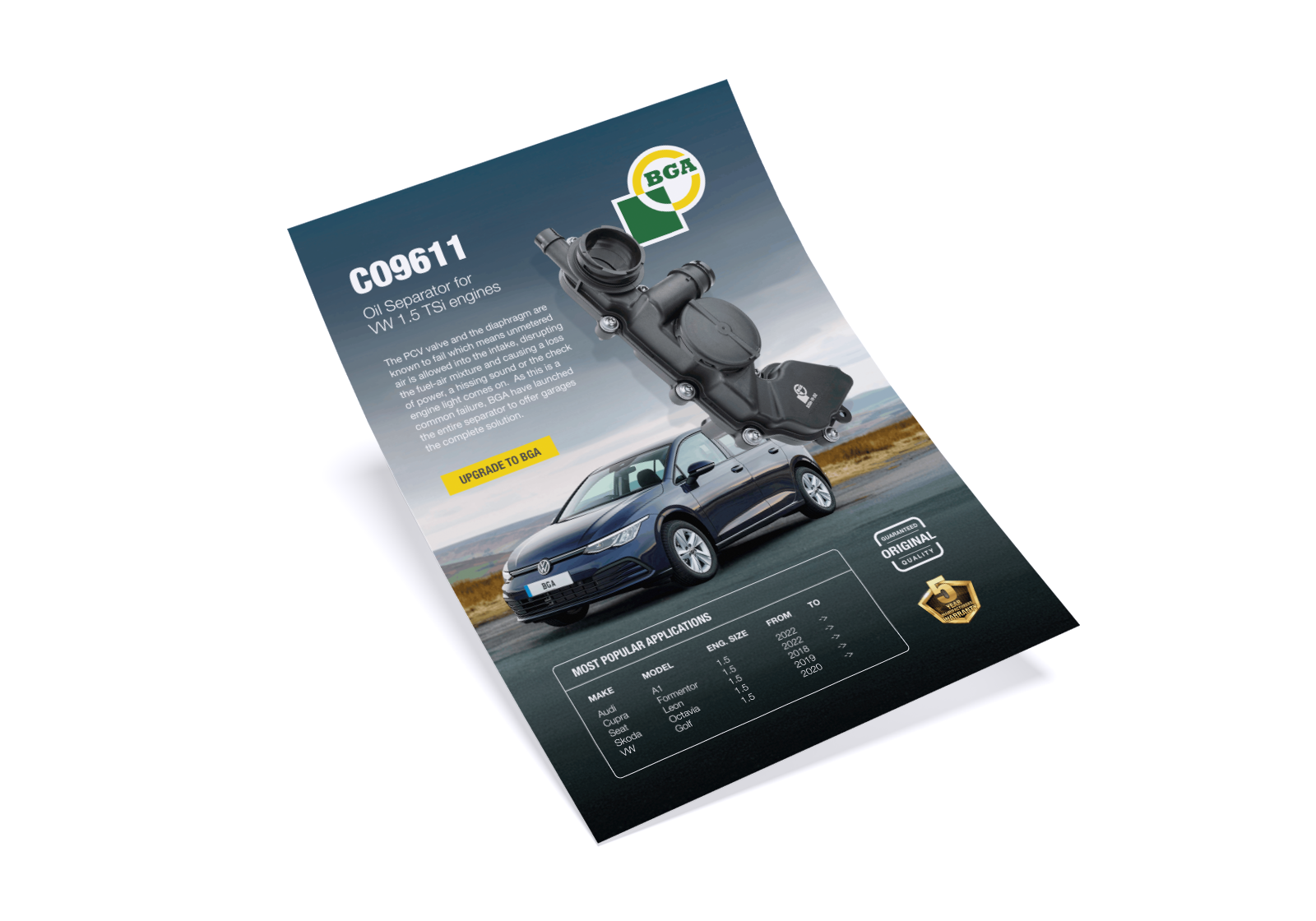 VW Group 1.5 TSI Oil Separator - Leaflet