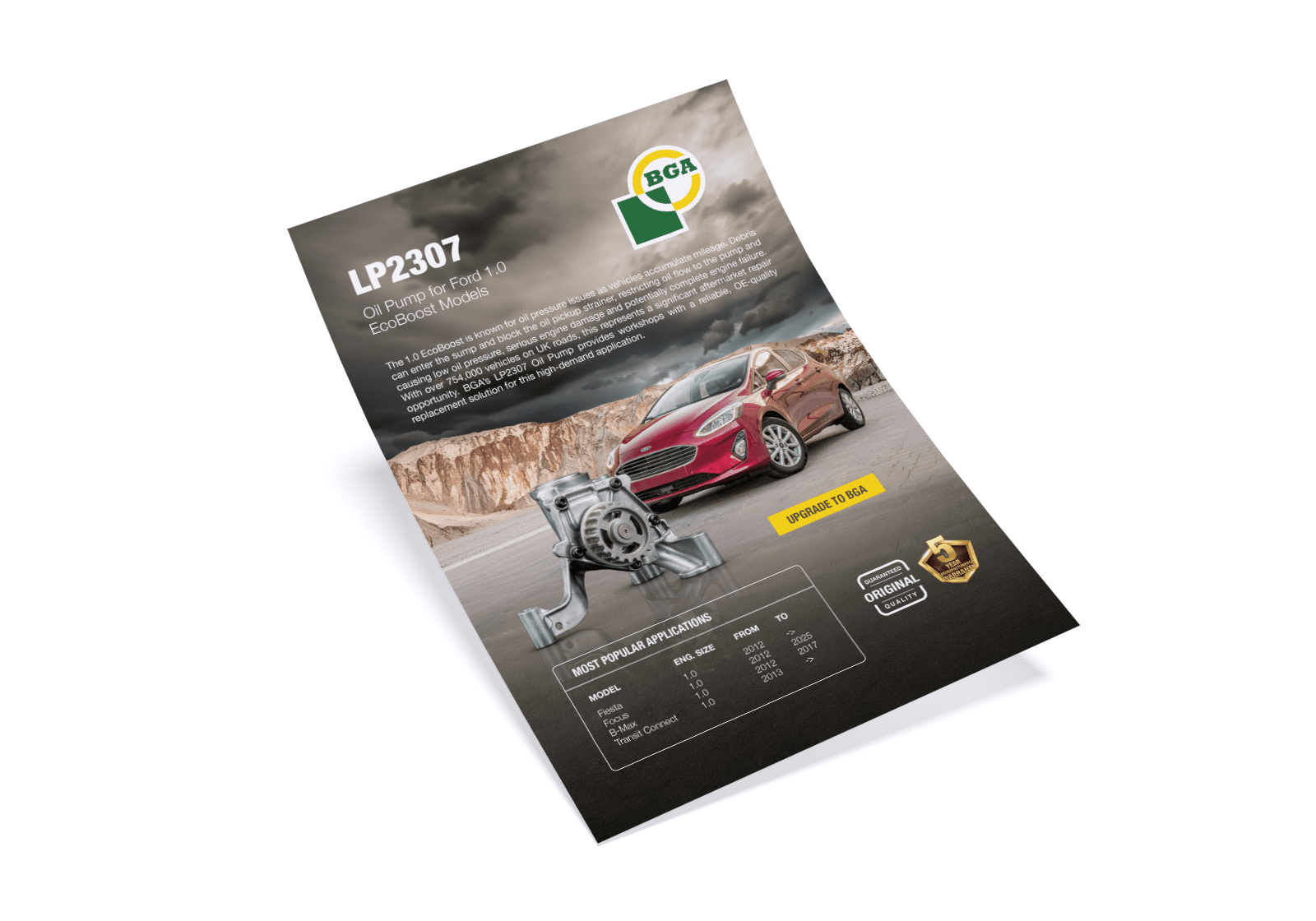 Ford 1.0 EcoBoost Oil Pump - Leaflet