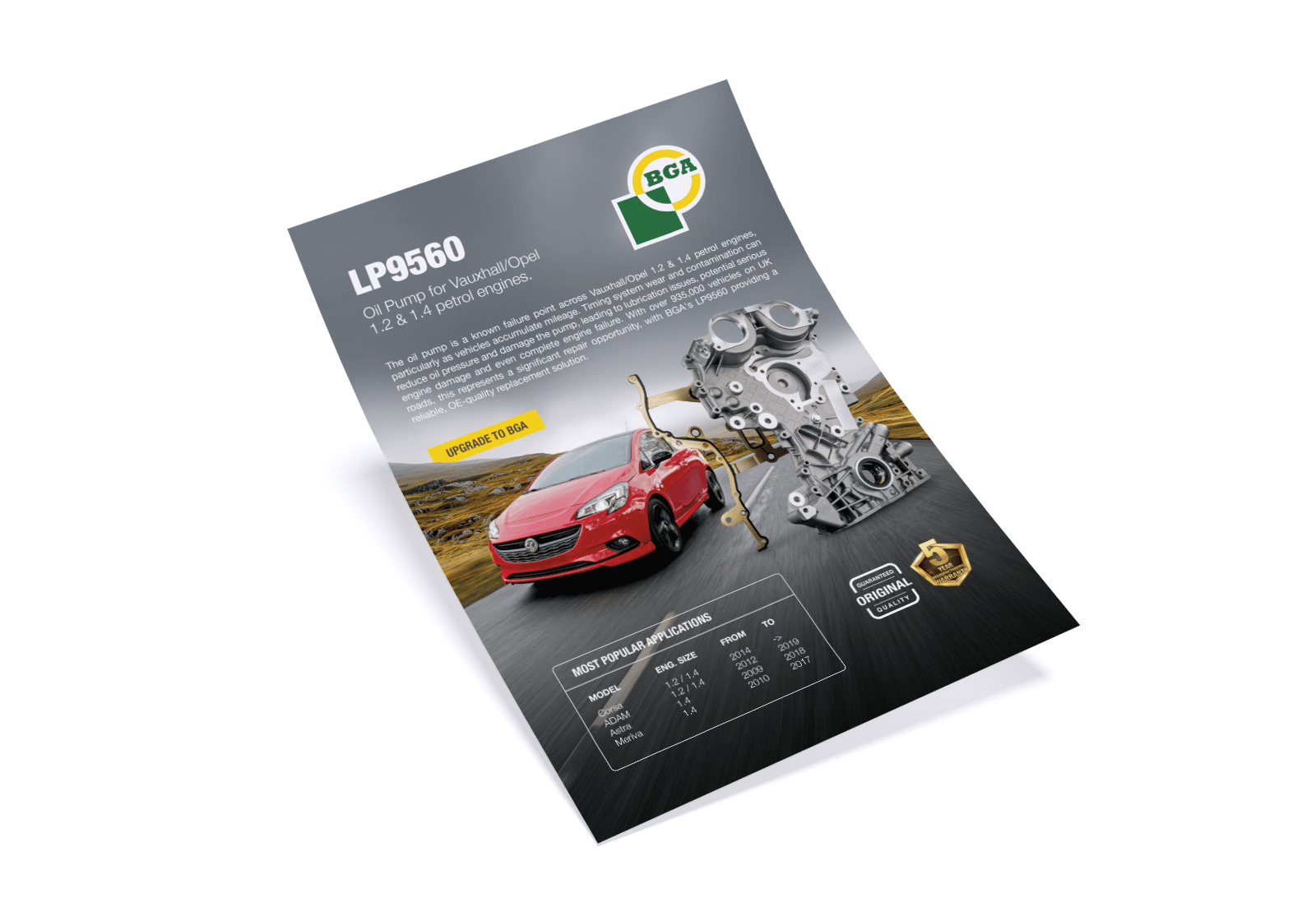 Vauxhall/Opel 1.2 & 1.4 Oil Pump - Leaflet